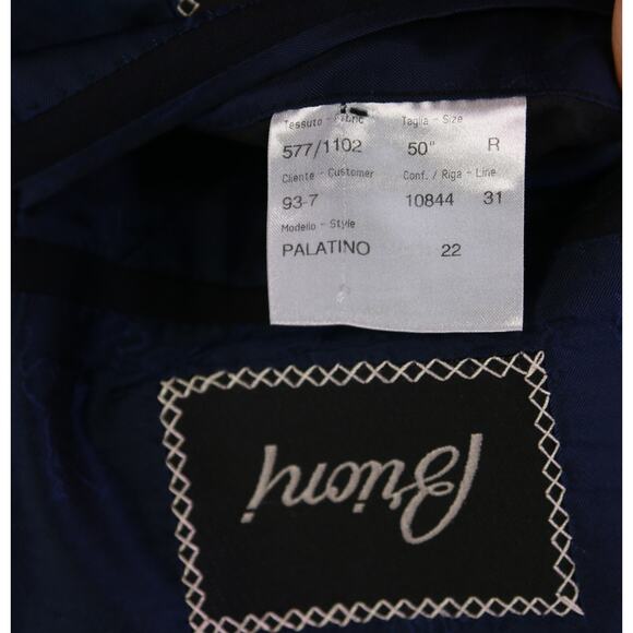 Brioni Navy Blue Tonestripe Super 180's Wool 2-Btn Blazer Jacket 50R - Picture 9 of 13